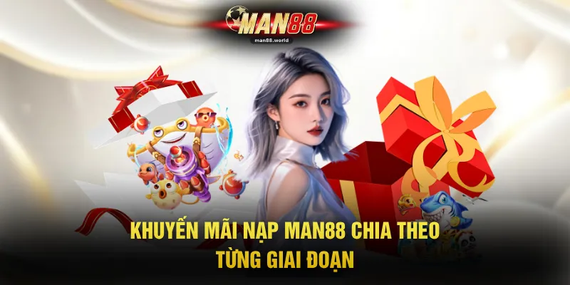 Khuyến mãi nạp MAN88 chia theo từng giai đoạn